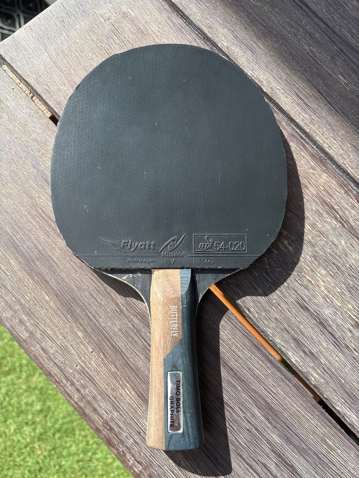 Tafeltennisbatje Butterfly Timo Boll Graphite, Sport en Fitness, Ophalen of Verzenden, Gebruikt, Net, Batje(s) of Balletje(s)