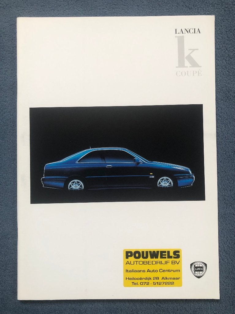 Lancia K Coupé groot formaat folder 1997, Nieuw, Ophalen of Verzenden, Overige merken, Lancia
