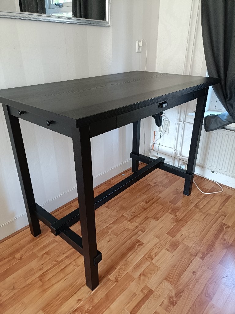 Hoge tafel, Huis en Inrichting, Tafels | Eettafels, Zo goed als nieuw, 50 tot 100 cm, 100 tot 150 cm, Vier personen, Rechthoekig