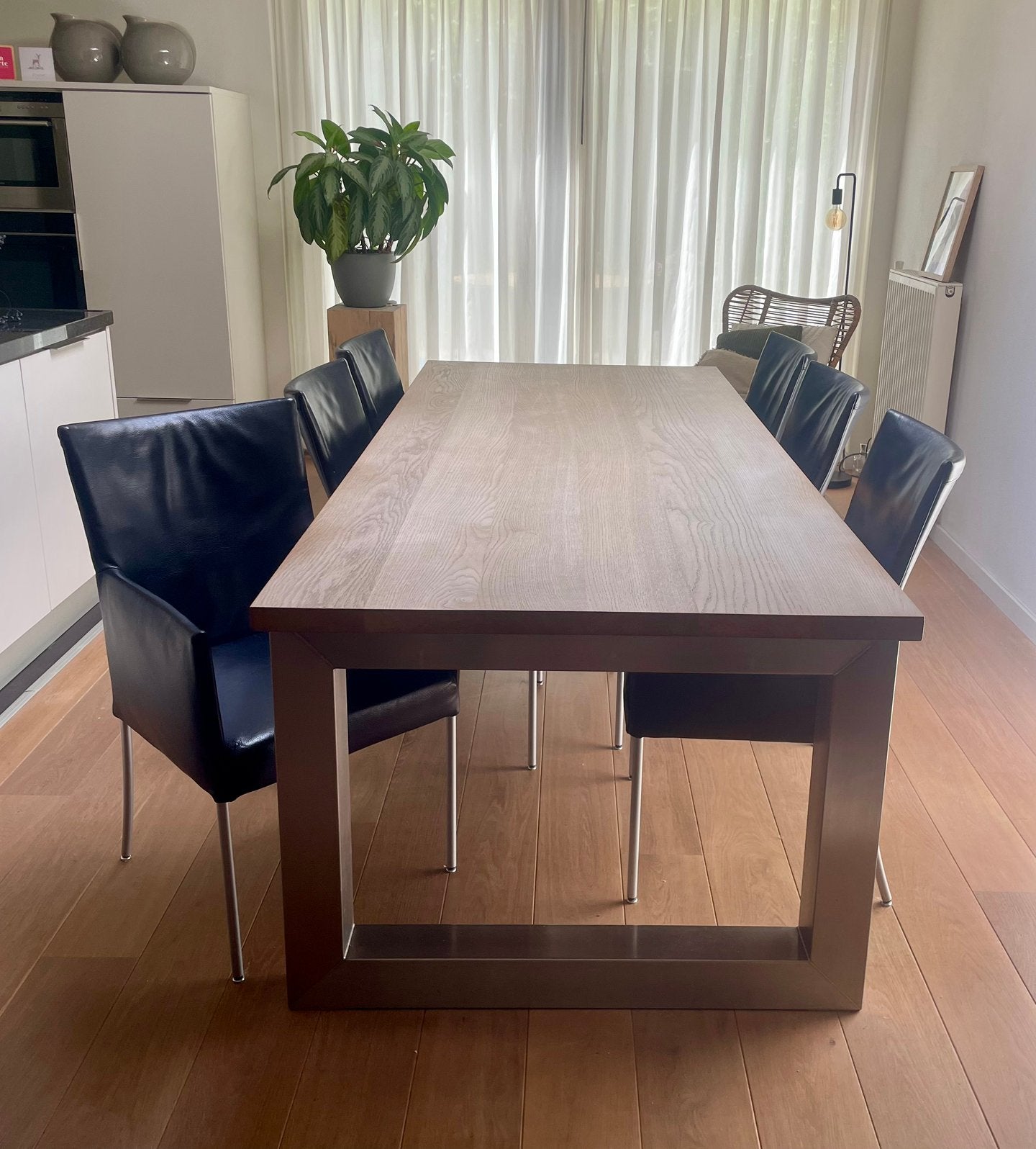 Leren eetkamerstoelen Bert Plantagie, Huis en Inrichting, Stoelen, Ophalen, Gebruikt, Zwart, Leer