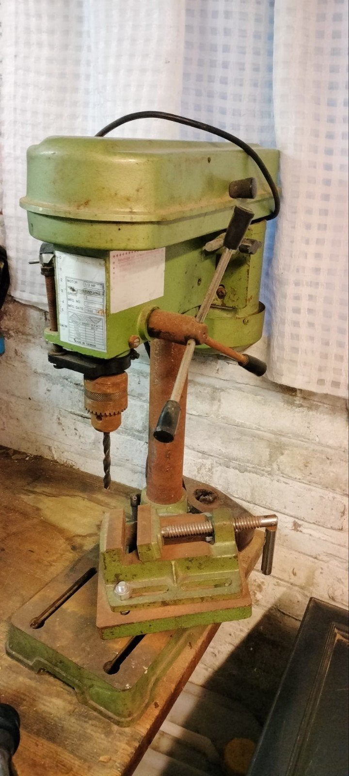 Robuuste Kolomboormachine - Vintage Model 1988, Doe-het-zelf en Verbouw, Gereedschap | Boormachines, Ophalen of Verzenden, Gebruikt