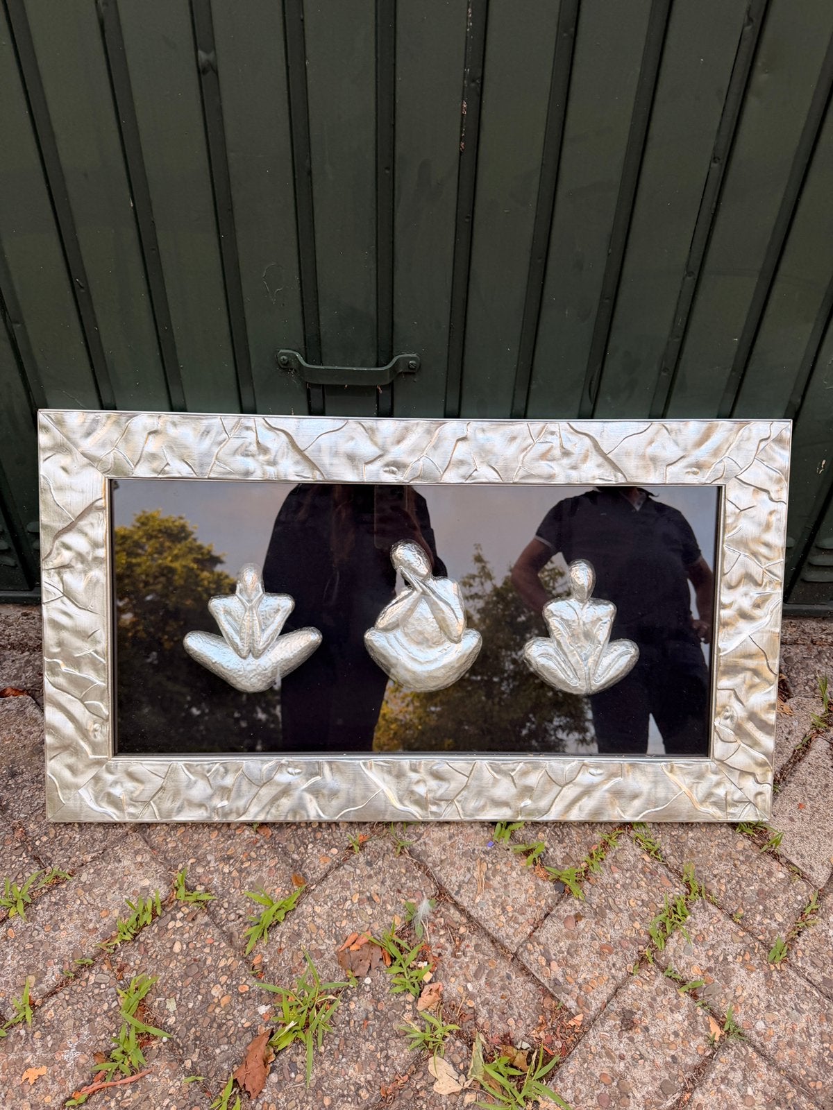 Zilver zwart horen zien zwijgen schilderij/kuntwerk, Ophalen