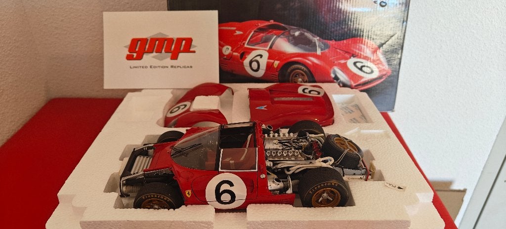 GMP 1/18 G1804101 Ferrari 330 P4 #6 J.Stewart & C.Amon, Verzenden, Zo goed als nieuw, Auto, Overige merken