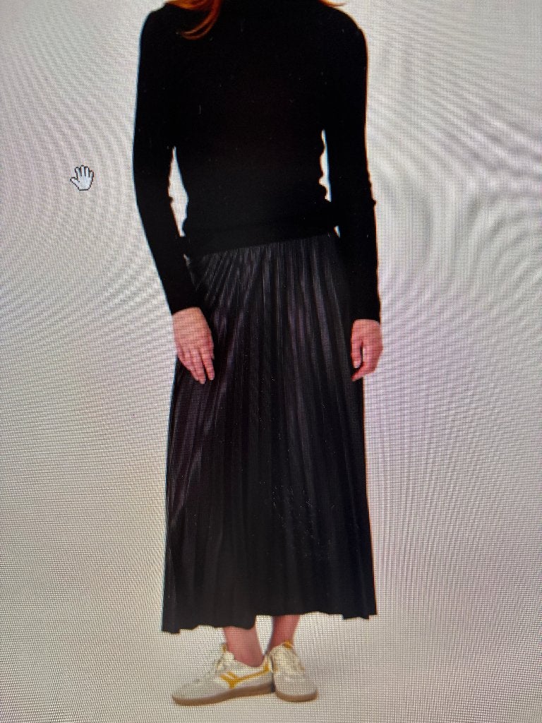 Mooie Nieuwe zwarte faux leer plooirok v Zusss M 38/40, Kleding | Dames, Maat 38/40 (M), Zwart, Nieuw, Ophalen of Verzenden