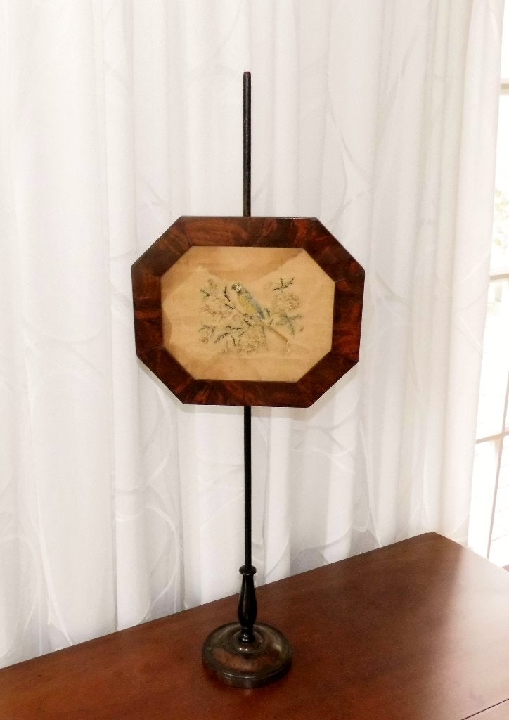 Antiek mahoniehouten  tafel-vuur-scherm, Ophalen of Verzenden