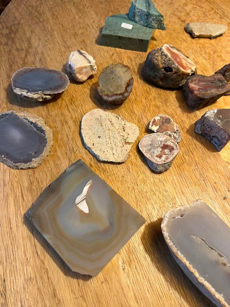Verzameling mineralen, edelstenen, agaat, amethist, Sieraden, Tassen en Uiterlijk, Ophalen of Verzenden, Zo goed als nieuw