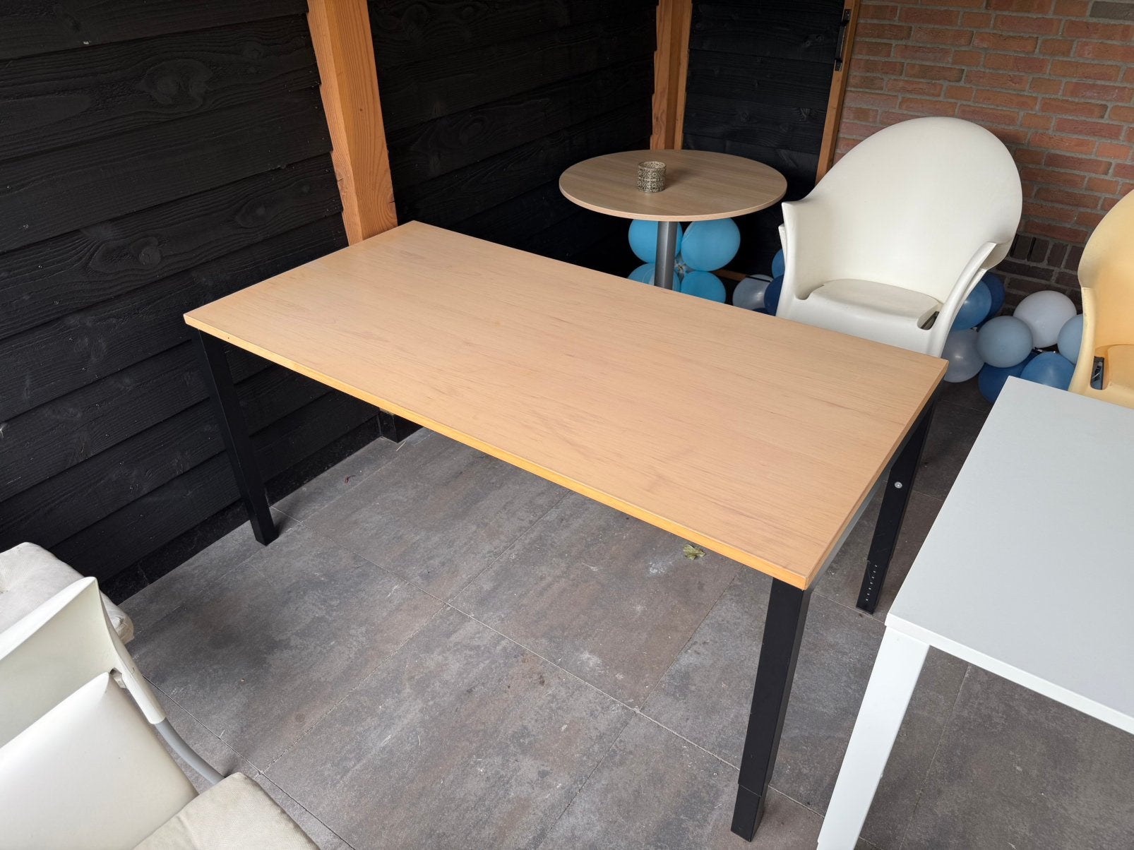 Twinform in hoogte verstelbaar eettafel bureautafel, Huis en Inrichting, Ophalen of Verzenden, In hoogte verstelbaar, Zo goed als nieuw