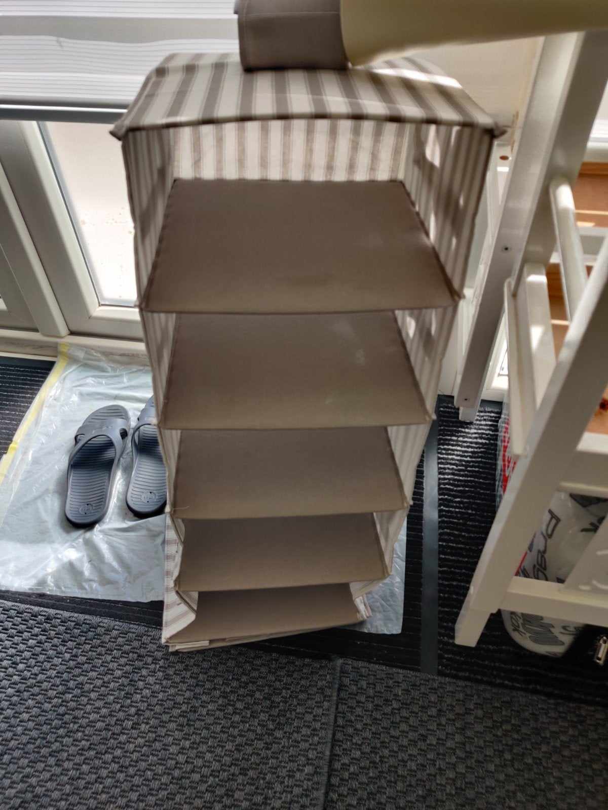 IKEA SKUBB hangende opberger met 6 vakken, beige gestreept, Ophalen of Verzenden, Zo goed als nieuw