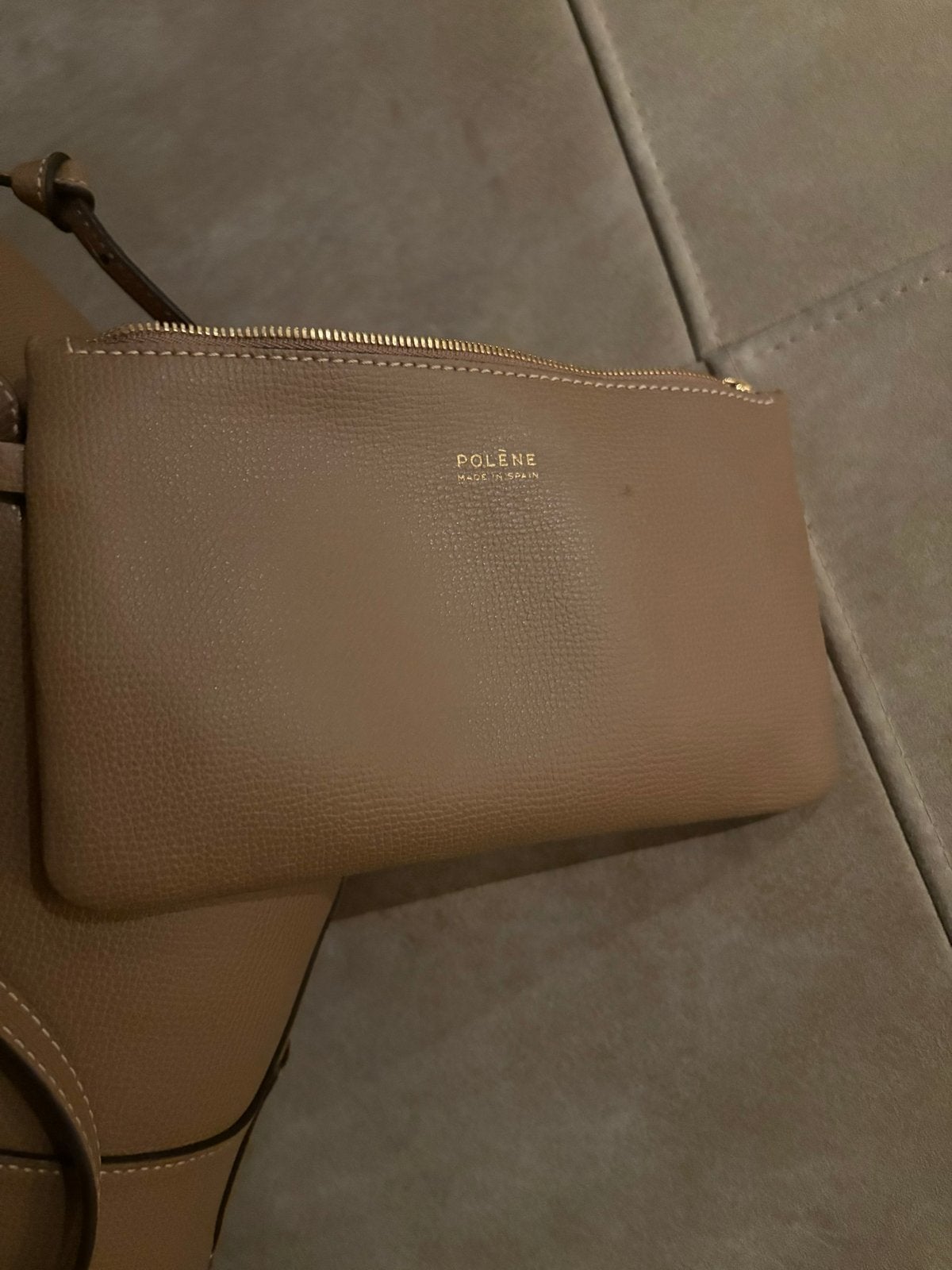 Polène Numéro Dix tas Cyme mini Root, Sieraden, Tassen en Uiterlijk, Ophalen of Verzenden, Zo goed als nieuw, Beige, Handtas