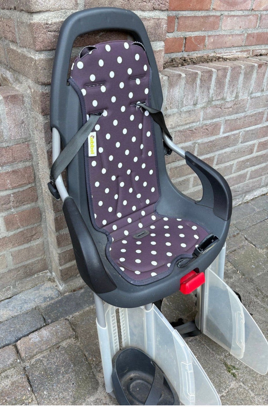 Qibbelfietstoeltje achterzitje, Ophalen of Verzenden, Zo goed als nieuw, Achterzitje, Voetsteuntjes