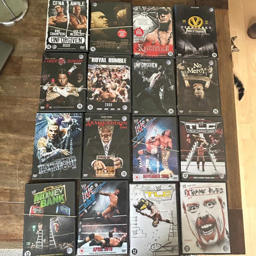 Grote collectie WWE DVD's (2005 - 2010) Kies je favorieten!, Cd's en Dvd's, Dvd's | Sport en Fitness, Alle leeftijden, Ophalen of Verzenden