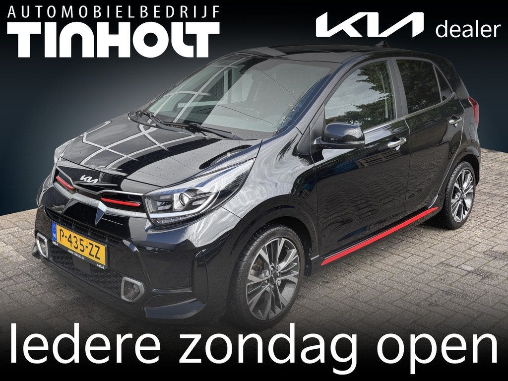 Kia Picanto 1.0 T-GDi GT-Line 5p, 12 maanden, 101 pk, Gebruikt, Zwart