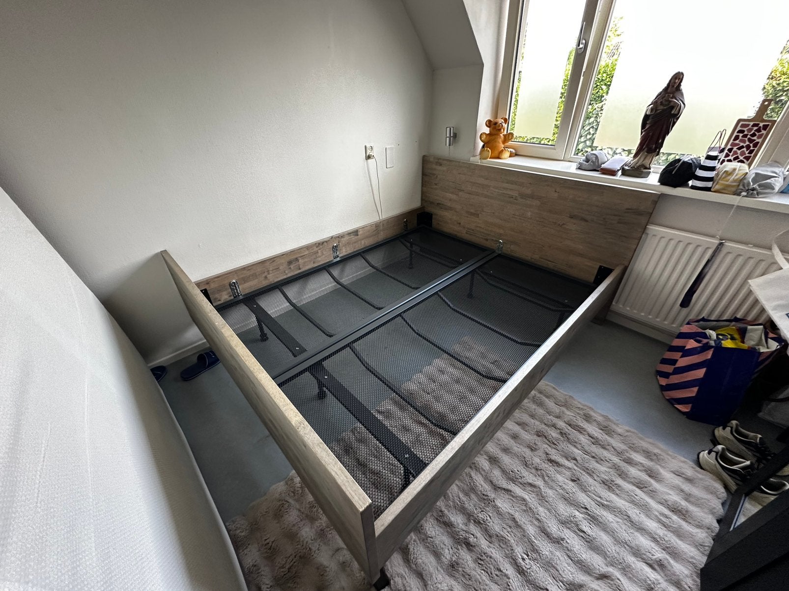 Steel en Stockings Ledikant Hoyt, Huis en Inrichting, Slaapkamer | Bedden, Ophalen, Zo goed als nieuw, Tweepersoons, 160 cm