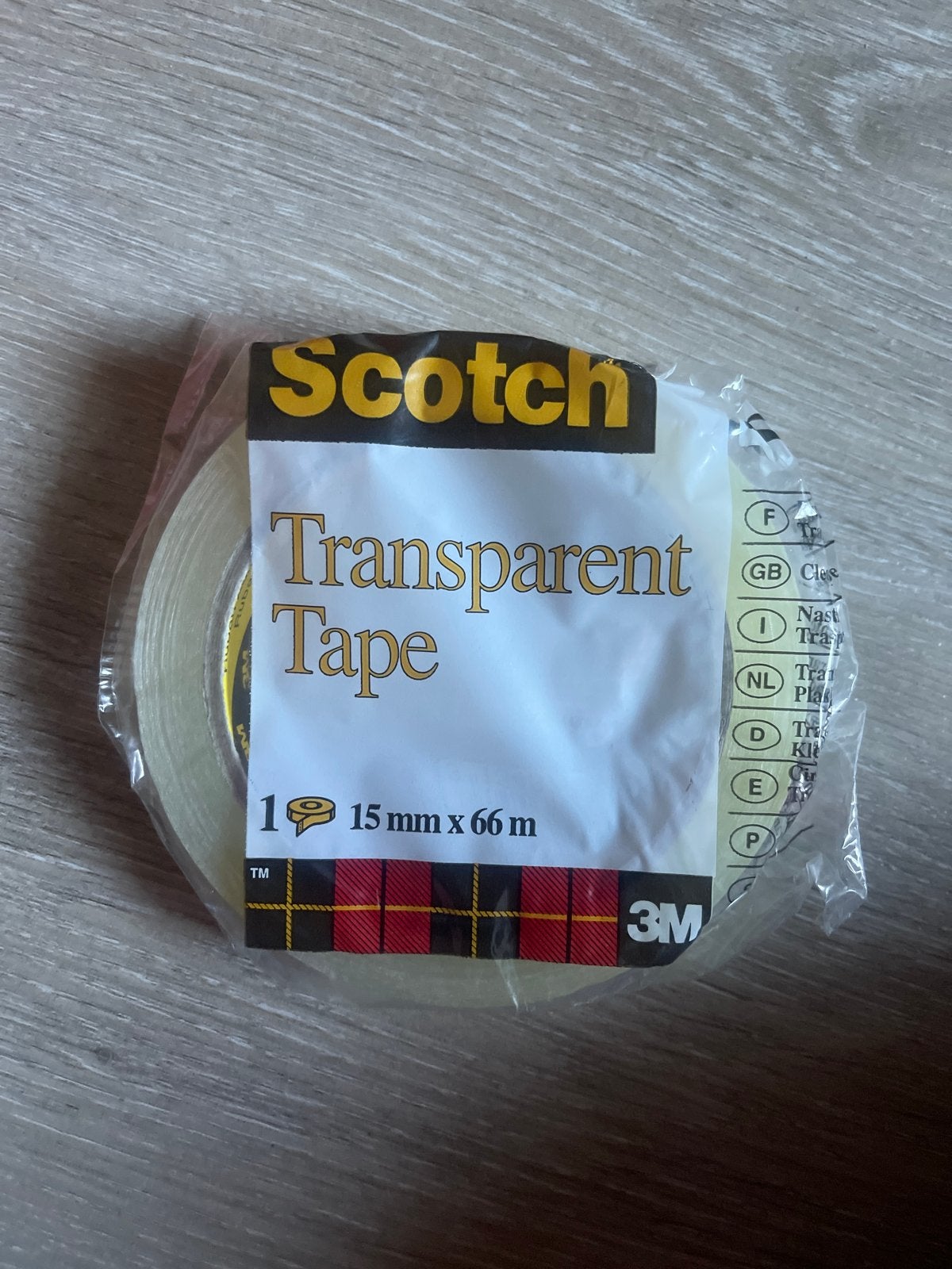 Scotch Transparant Tape 15mm x 66m - 12 rollen beschikbaar, Ophalen of Verzenden, Nieuw, Overige typen