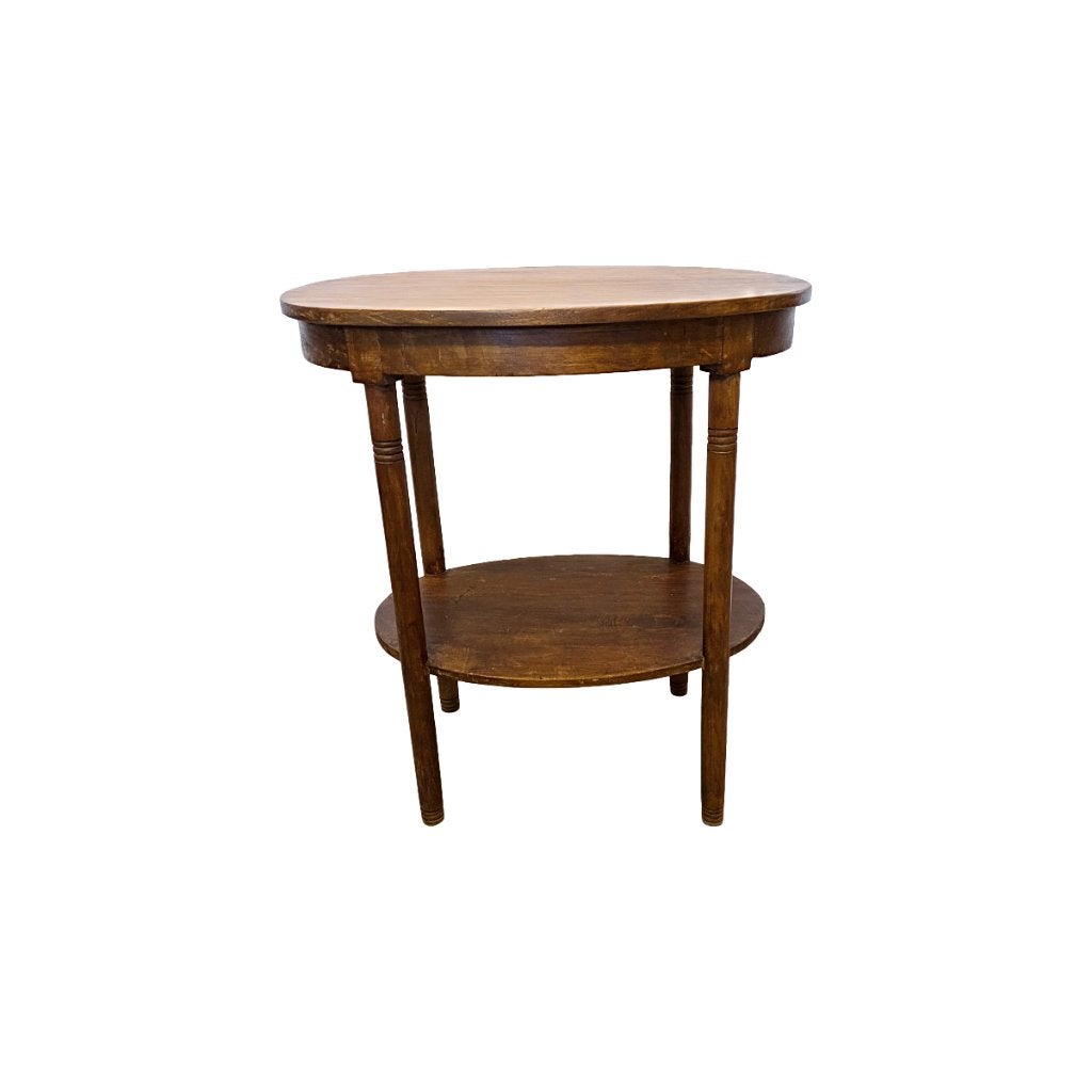 Oude Franse ovale bijzettafel met tussen plateau, jaren 40, Ophalen