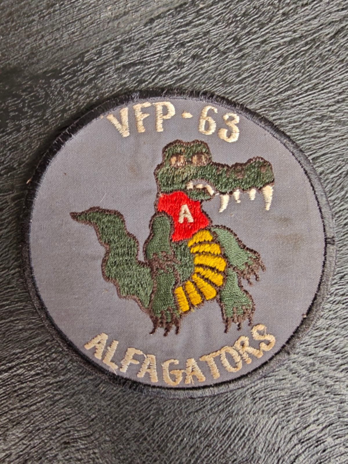 Patch , USN VFP63 , DET ALPHA Patch , ALPHA GATORS VIETNAMW, Ophalen of Verzenden, Landmacht, Nederland, Embleem of Badge