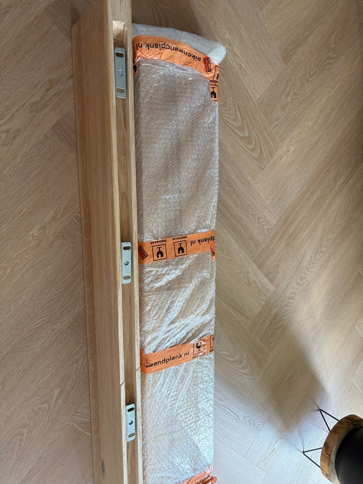 Eiken wandplank strak 120x20 cm Naturel White, Ophalen, Nieuw