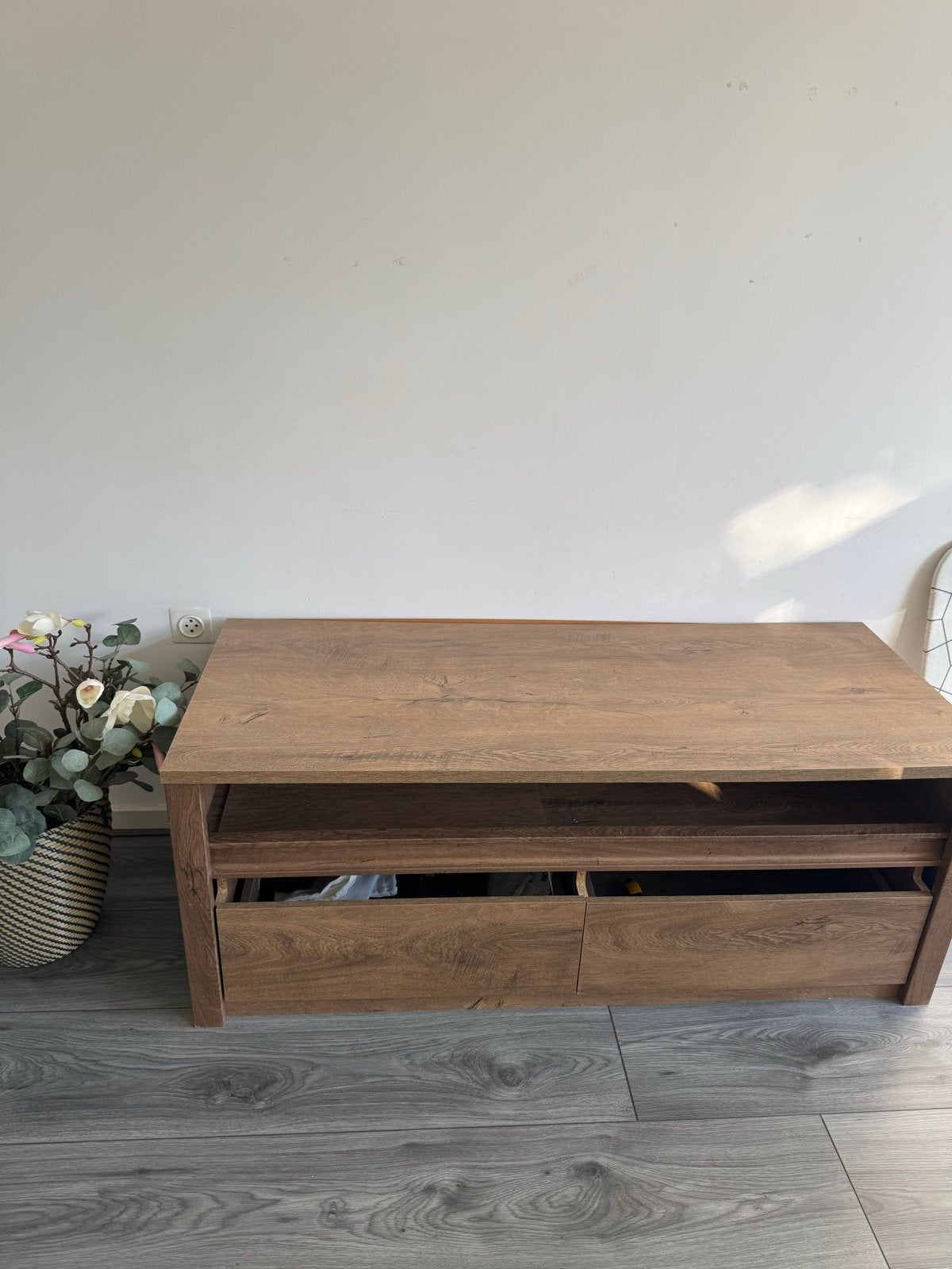 JYSK TV Stand – Dark Oak, Ophalen, Gebruikt, 100 tot 150 cm, Minder dan 100 cm