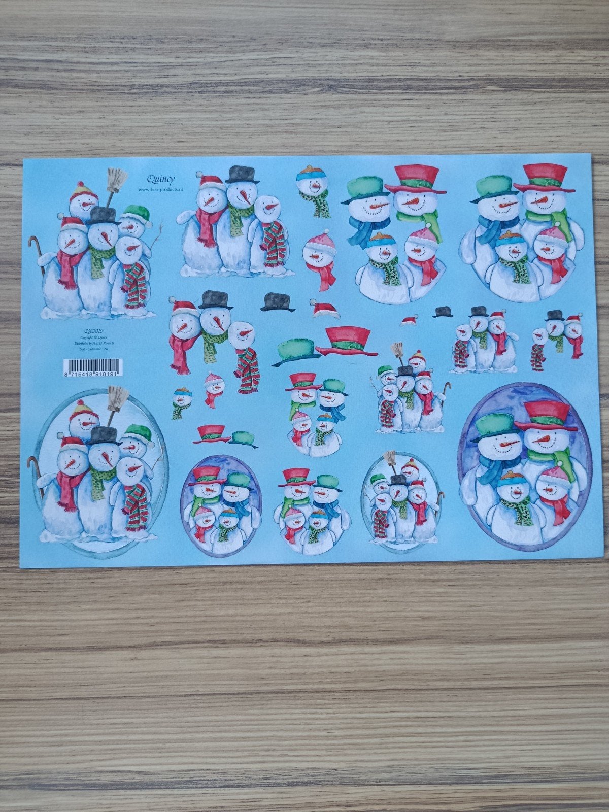 Kerst sneeuwpopjes Knipvellen,, Ophalen of Verzenden, Nieuw, Kerst, Knipvel