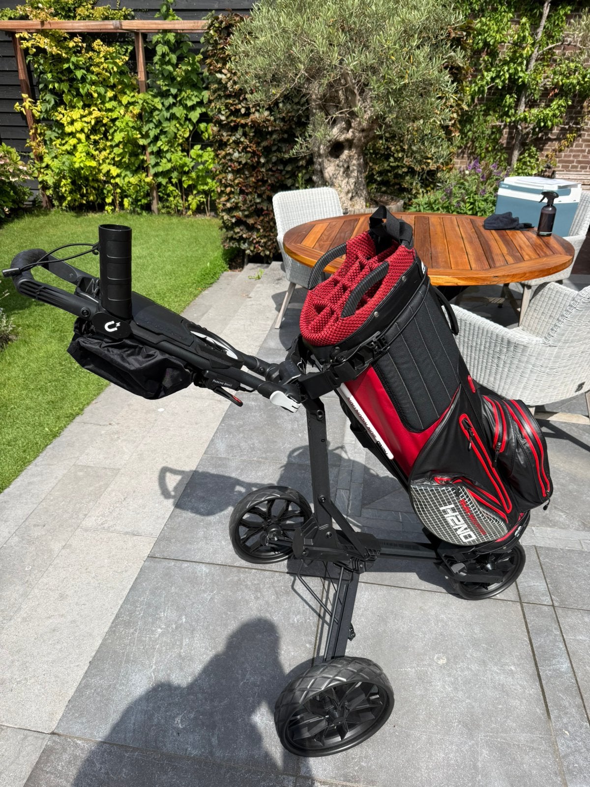 Sun Mountain H2o tas en BagBoy golftrolley, Ophalen, Zo goed als nieuw, Golfkar