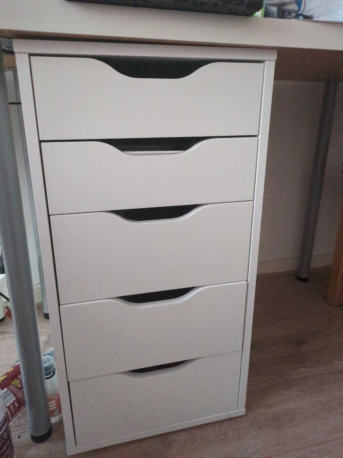 Ikea Alex ladeblok met 6 laden - Wit, Overige materialen, Minder dan 50 cm, Gebruikt, 5 laden of meer