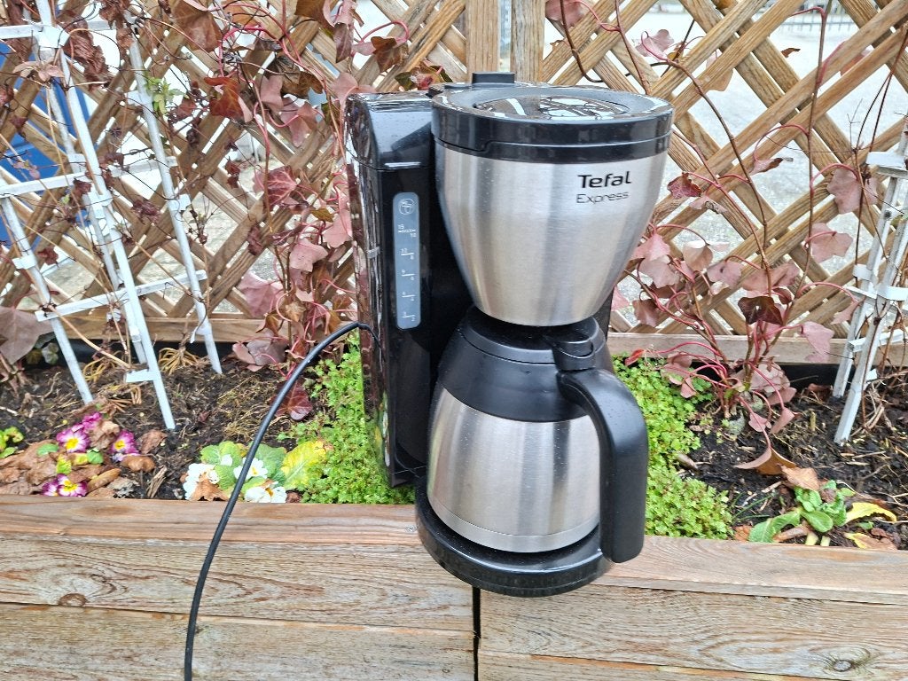 rvs koffieset apparaat van tefal, Witgoed en Apparatuur, Koffiezetapparaten, Ophalen of Verzenden, Gebruikt, Koffiemachine, Gemalen koffie