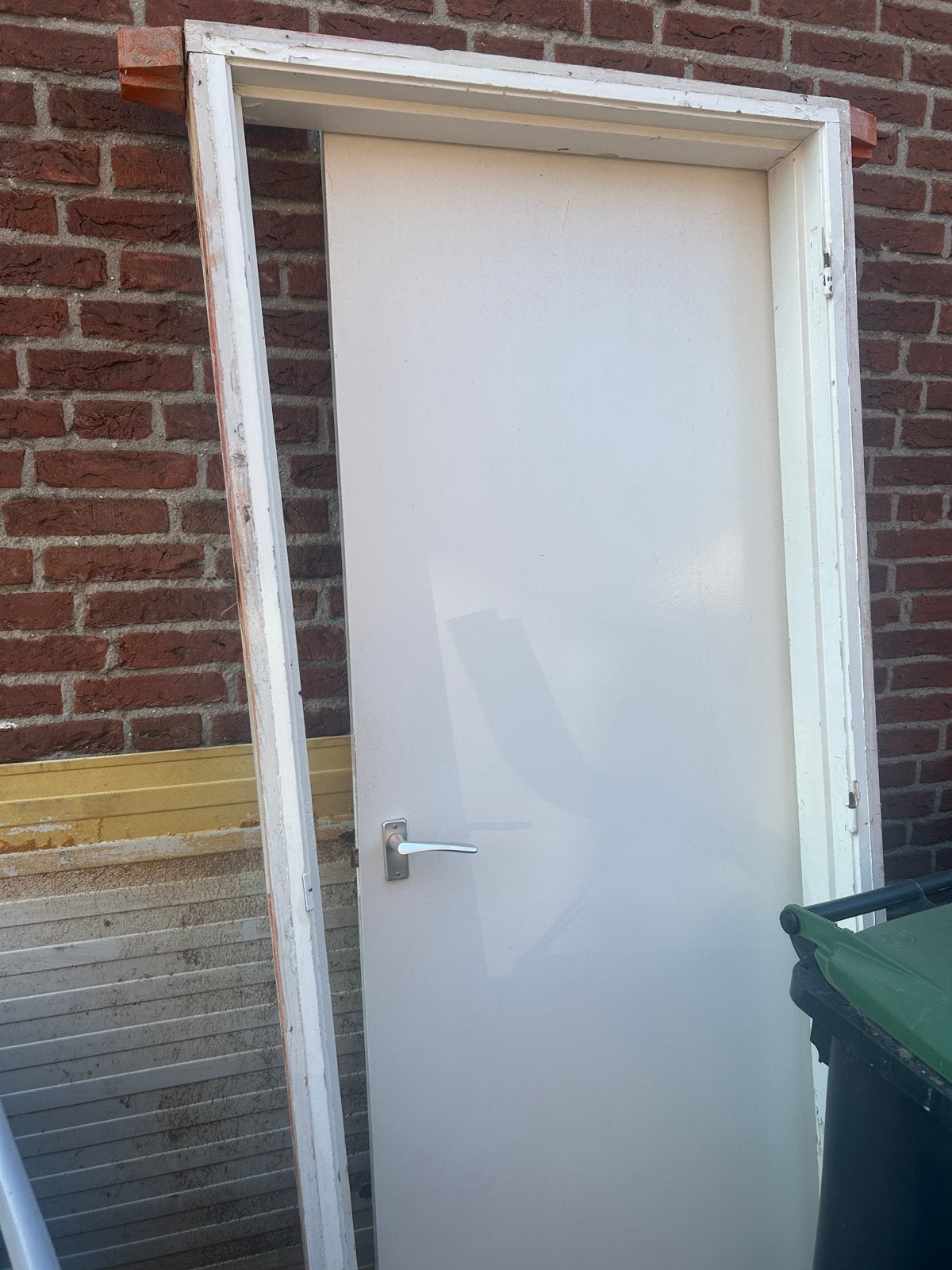 Witte binnendeur met kozijn en klink, Gebruikt, 80 tot 100 cm, Binnendeur, Ophalen of Verzenden