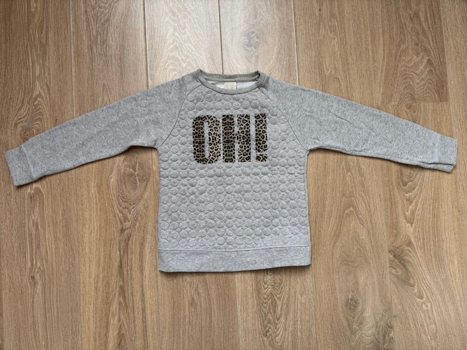 Zara meisjes trui grijs met goud glitter maat 128, Kinderen en Baby's, Kinderkleding | Maat 128, Ophalen of Verzenden, Gebruikt