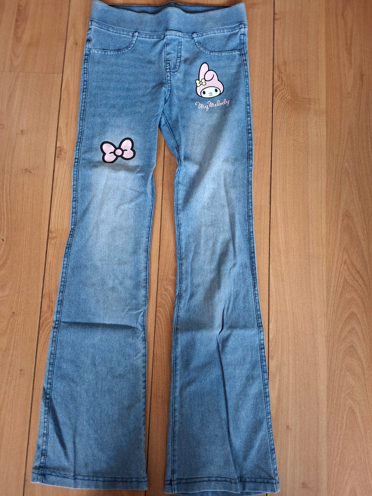 H&M Tregging My Melody flared stretch maat 140, Broek, Gebruikt, Meisje, H&M