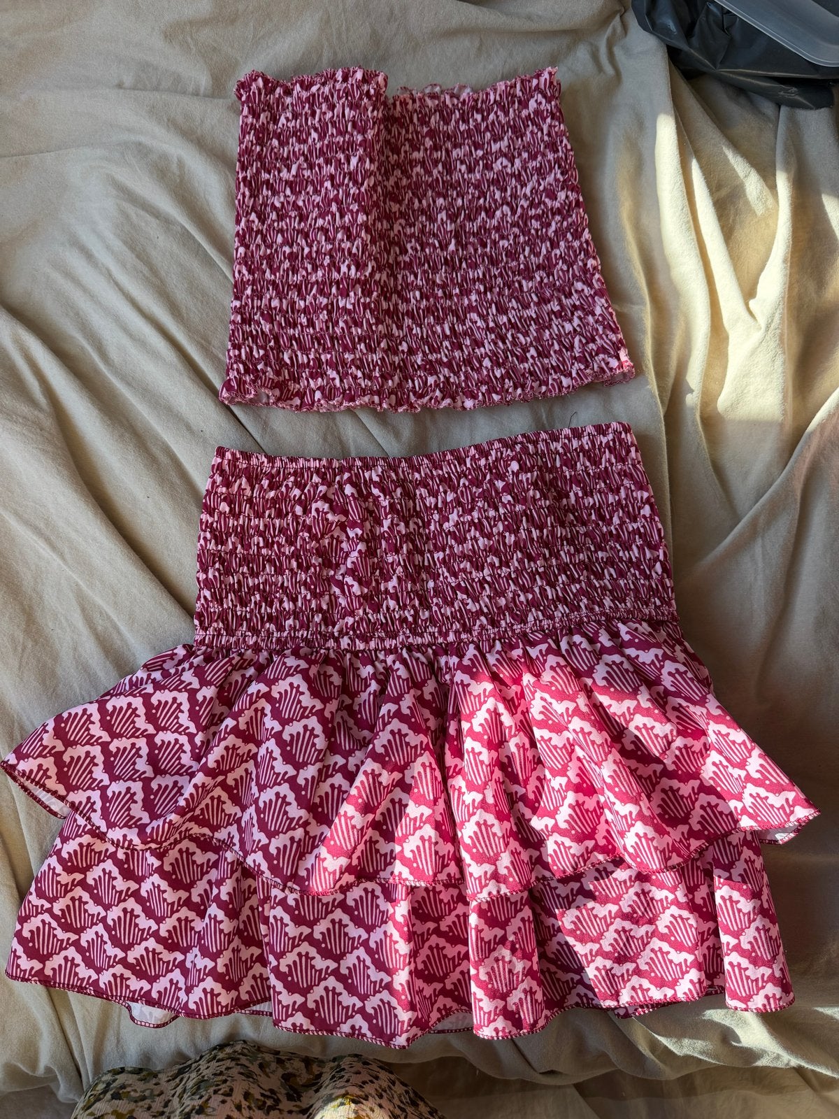Meet me there - Tiger tweedelige set - top en rok roze, Kinderen en Baby's, Kinderkleding | Maat 152, Zo goed als nieuw, Ophalen