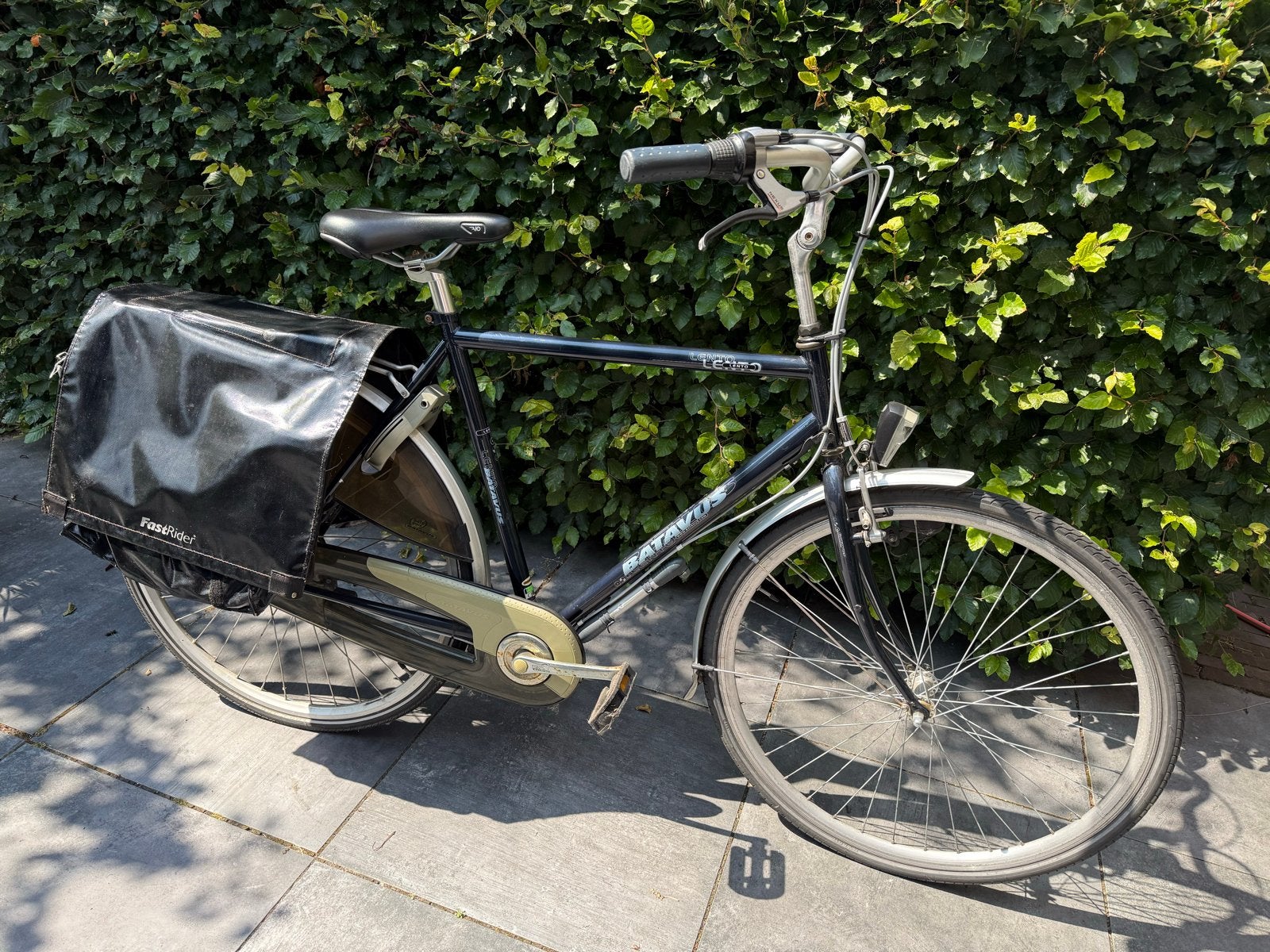 Batavus Lento herenfiets met 7 versnellingen en fietstassen, Fietsen en Brommers, Fietsen | Heren | Herenfietsen, Ophalen, Gebruikt