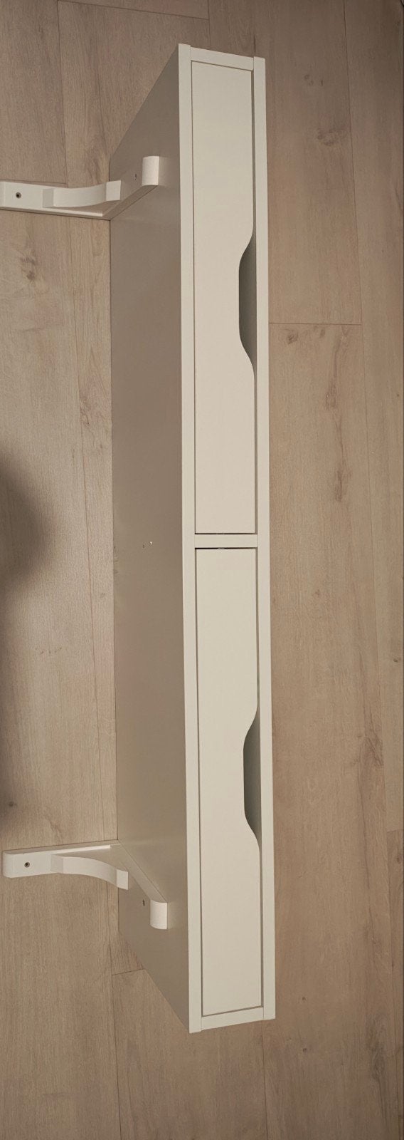 Witte wandkast met twee lades - 119x29x11.5 cm, Ophalen of Verzenden, Gebruikt