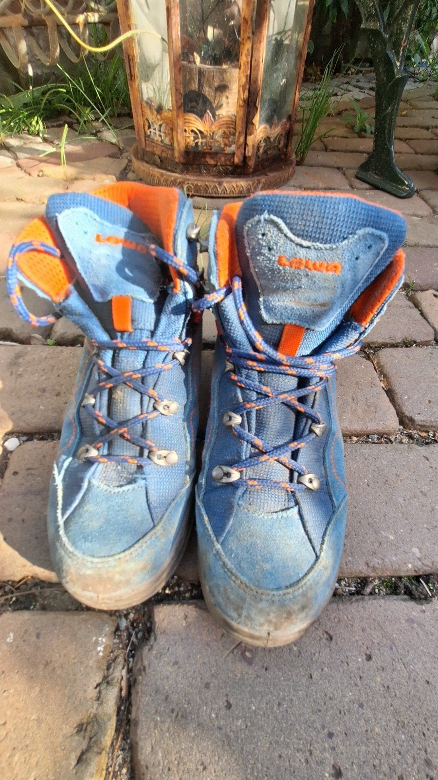 Lowa Kody  wandelschoenen - Maat 35- Blauw/Oranje, Ophalen of Verzenden, Gebruikt, Schoenen