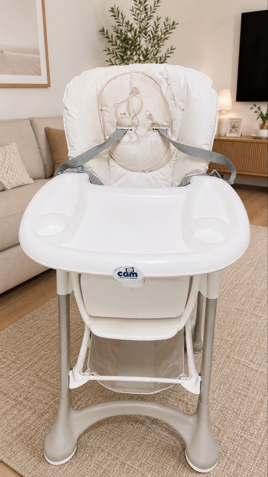 CAM kinderstoel - Zeer goede staat, Kinderen en Baby's, Kinderstoelen, Ophalen, Zo goed als nieuw, Inklapstoel, Afneembaar eetblad