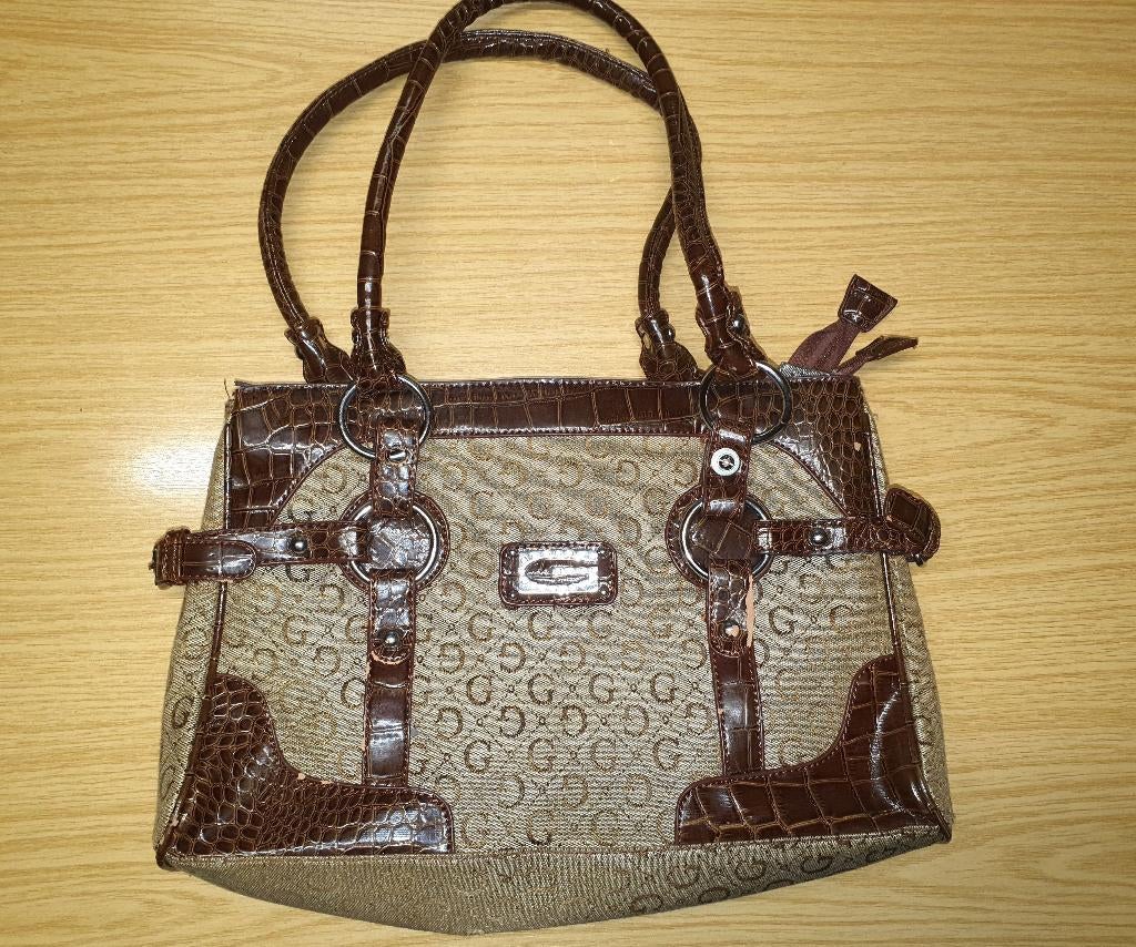 Handtas Go NIEUW met 2 vakken afmeting 40x25cm, Ophalen of Verzenden, Nieuw, Beige, Handtas