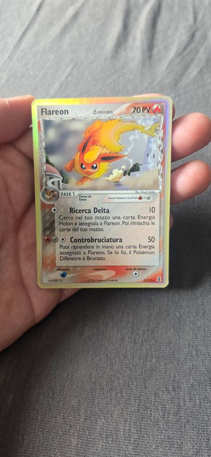 Flareon 3/113, Hobby en Vrije tijd, Verzamelkaartspellen | Pokémon, Ophalen of Verzenden, Zo goed als nieuw