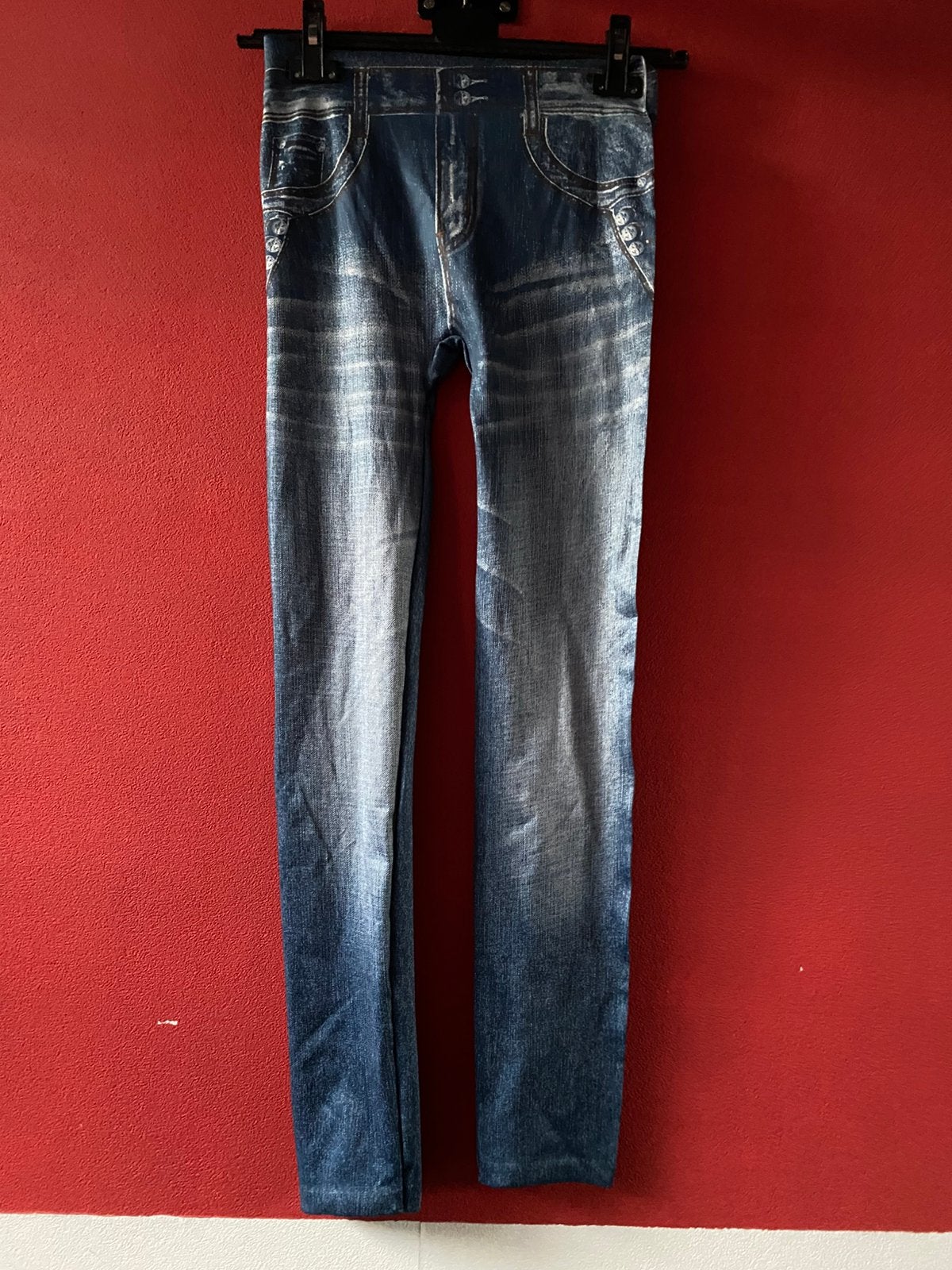 Legging jeanslook maat L. NIEUW, Legging, Blauw, Nieuw, Ophalen of Verzenden