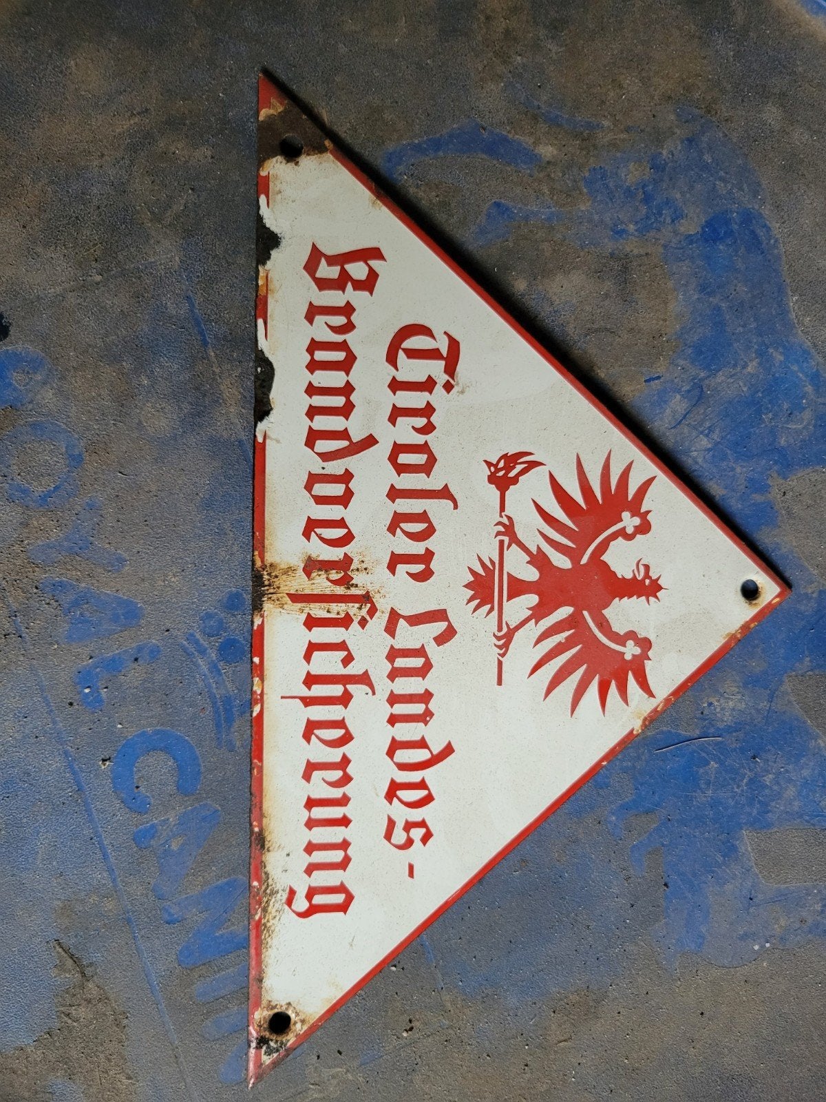 Oude emaille reclameplaat Tiroler Landes-Brandvers, Ophalen of Verzenden