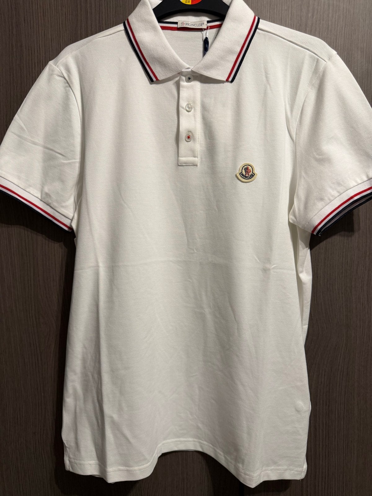 Moncler Polo Wit Maat S - Stijlvol en Comfortabel, Verzenden, Zo goed als nieuw, Maat 46 (S) of kleiner, Wit
