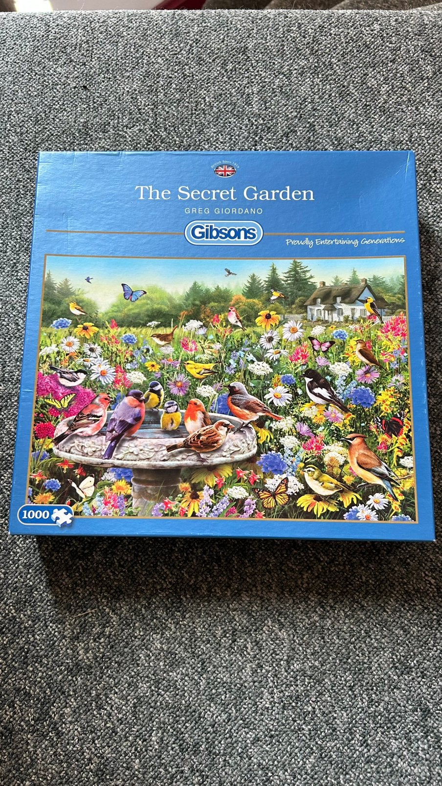 Gibson puzzel “ The secret Garden” 1000 st., Ophalen of Verzenden, 500 t/m 1500 stukjes, Zo goed als nieuw, Legpuzzel