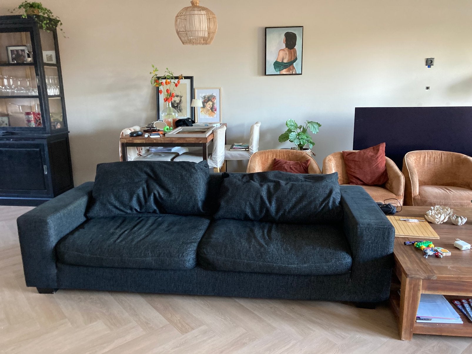 Gratis bank afhalen, Huis en Inrichting, Gebruikt, Driepersoons, 75 tot 100 cm, Ophalen of Verzenden