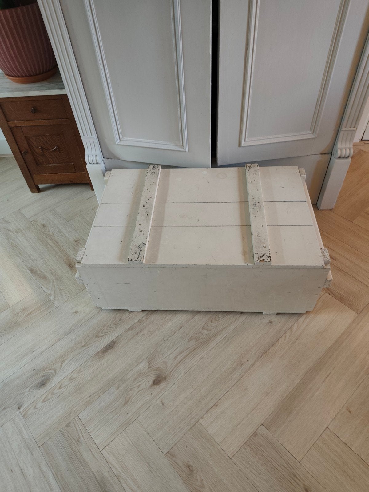 Vintage houten kist - Opbergkist, Ophalen, Gebruikt, 50 tot 100 cm, Minder dan 50 cm