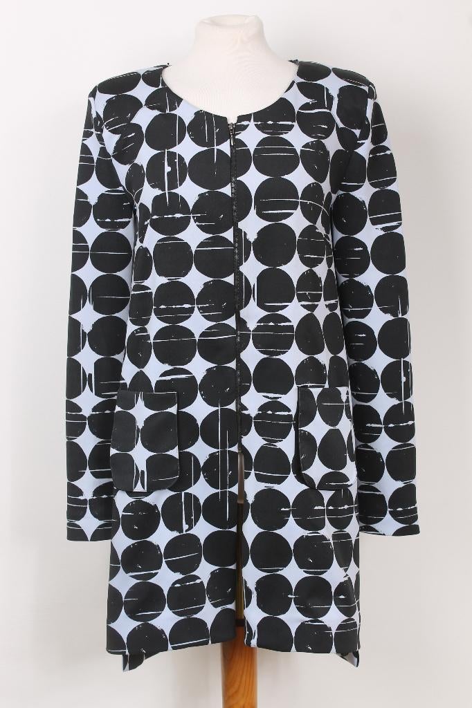 Zomer! Lange blazer Juffrouw Jansen maat 42 (XL), Blauw, Maat 42/44 (L), Ophalen of Verzenden, Zo goed als nieuw