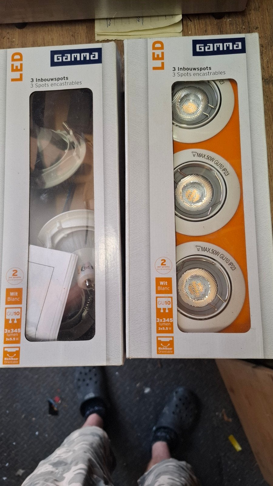 GAMMA LED Inbouwspots GU10 Wit - 2x3 stuks, Huis en Inrichting, Lampen | Overige, Wit, Overige merken, GU10, Nieuw