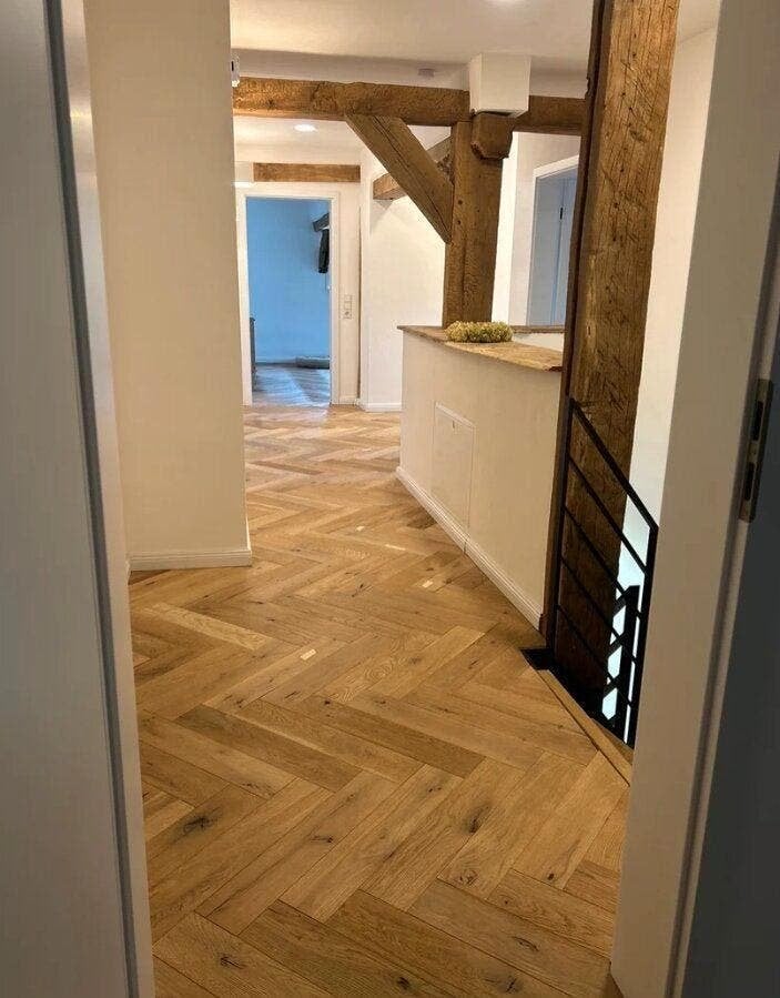 LAATSTE PARTIJ; 240 m2 EIKEN VISGRAATVLOER – ANTIEK, Ophalen, Nieuw, 75 m² of meer, Parket