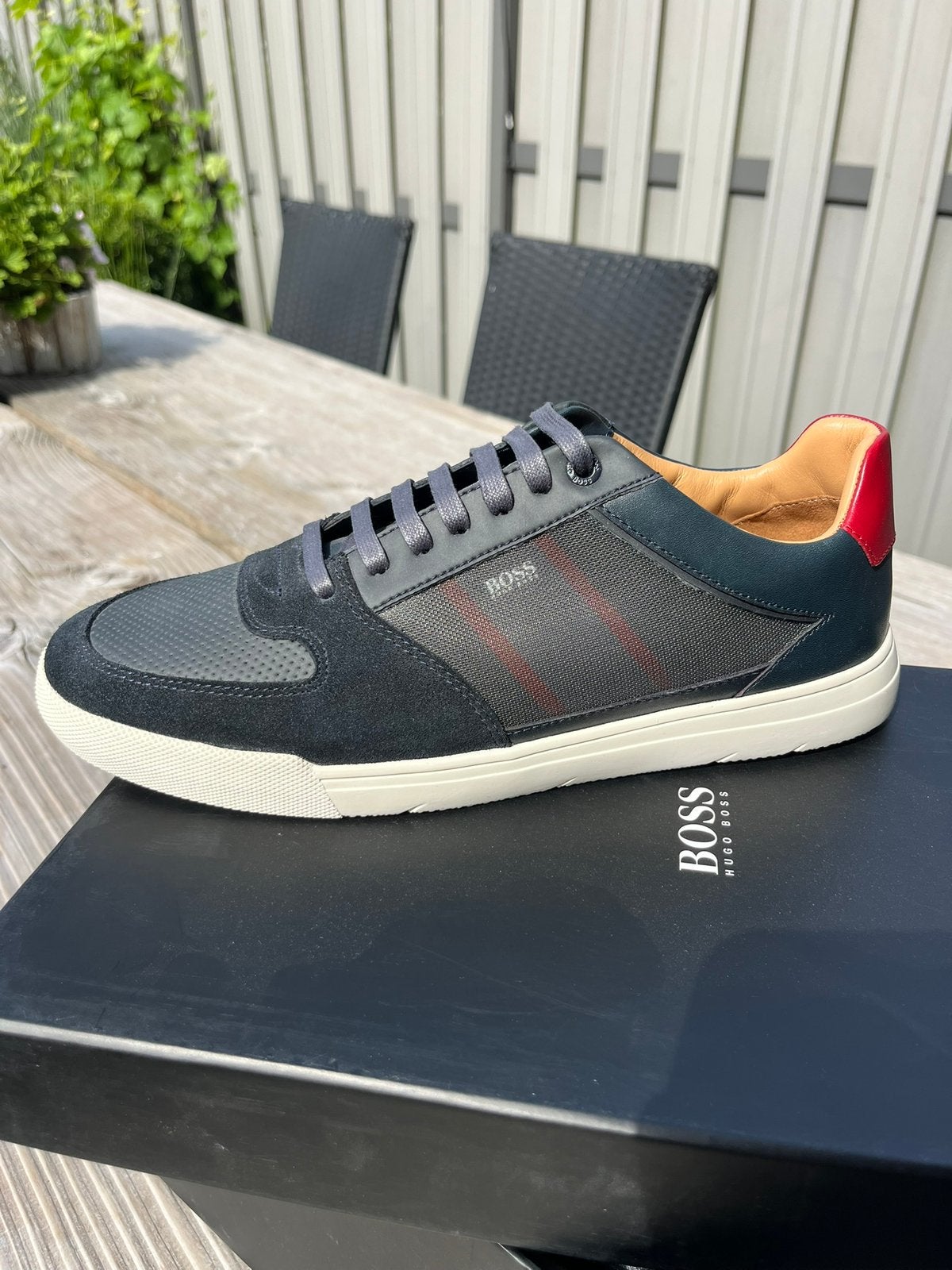Hugo Boss navy sneakers, maat 40, nieuw, wvp € 170,00, Kleding | Heren, Schoenen, Blauw, Nieuw, Ophalen of Verzenden, Sneakers of Gympen