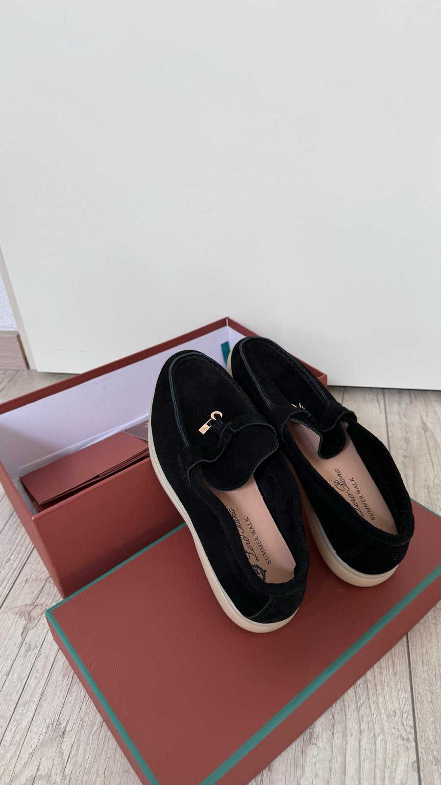 Loro Piana Heren Summer Walk Loafers Maat 42 Zwart, Ophalen of Verzenden, Zo goed als nieuw, Zwart, Loafers