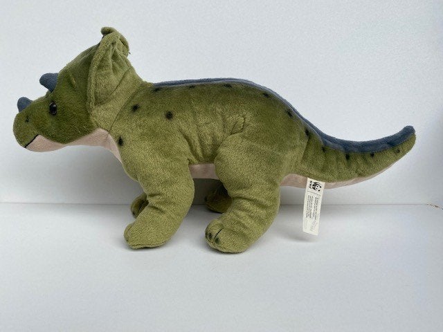 WWF Triceratops Dinosaurus knuffel groen/Beige, Ophalen of Verzenden, Zo goed als nieuw, Overige typen