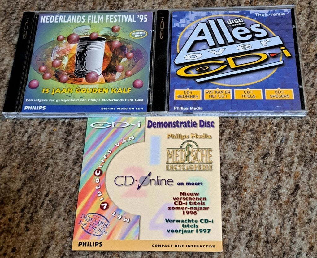 3 Philips CDI, Ophalen, Puzzel en Educatief, 1 speler, Zo goed als nieuw