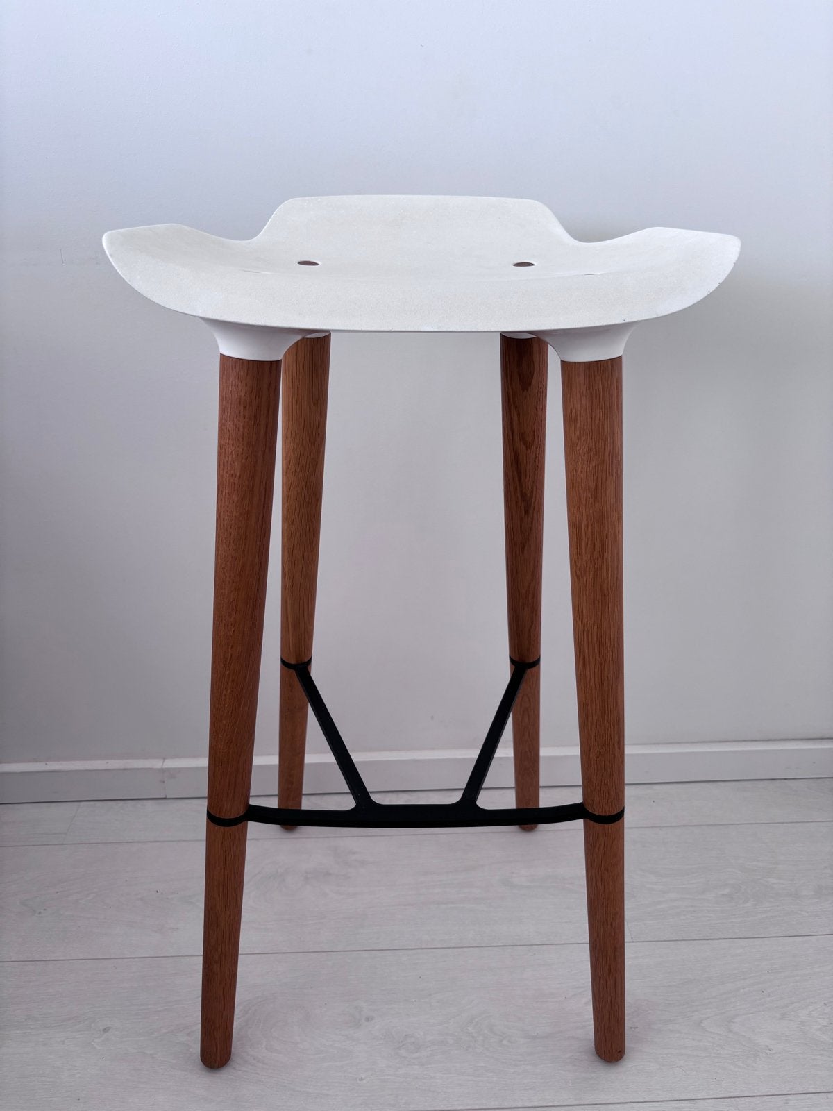 Design barkruk(2x) 'Pilot' by Patrick Rampelotto, Huis en Inrichting, Gebruikt, Met voetsteun, 90 cm of meer, 2 krukken